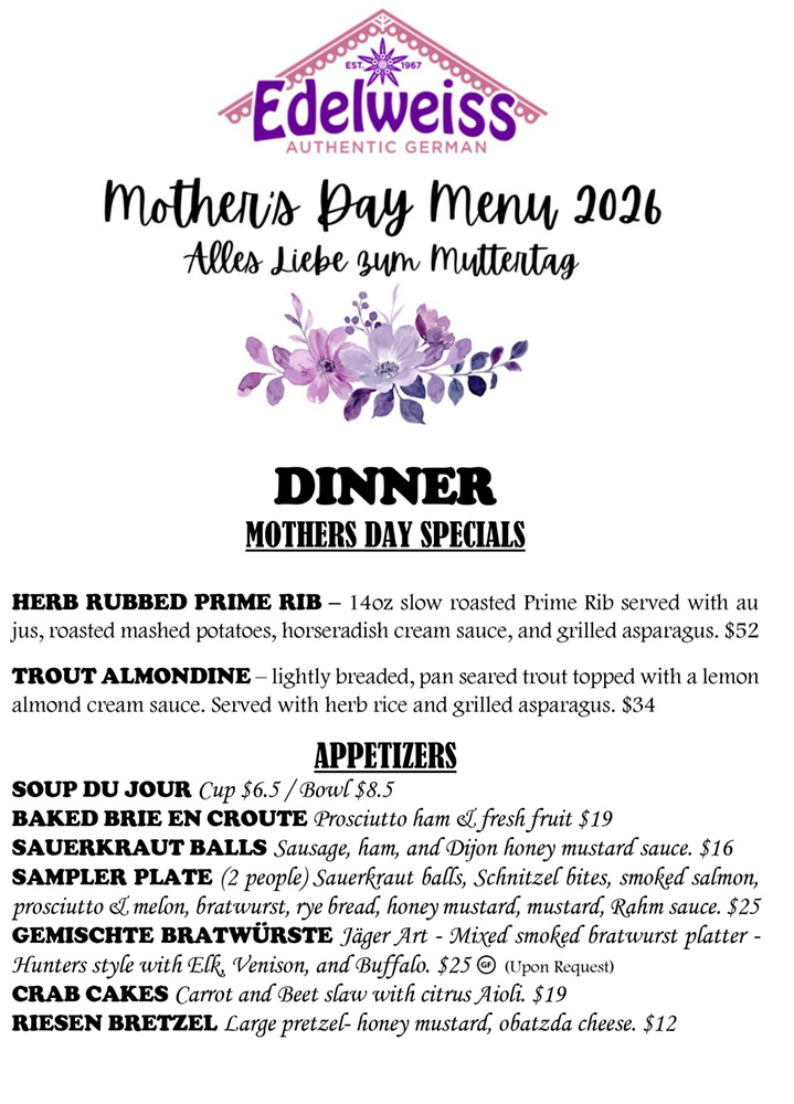 Edelweiss Mothers Day 2026
